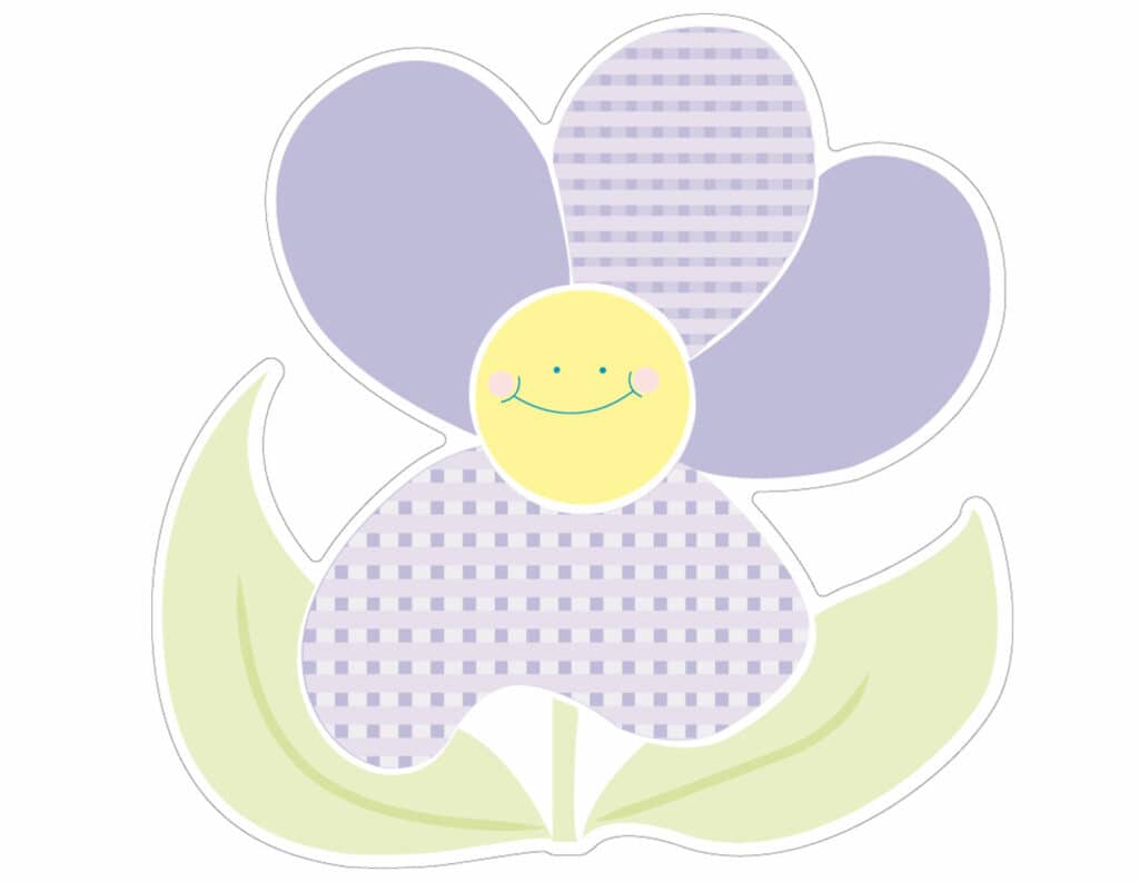 Smiling Flowers αφρώδη αυτοκόλλητα 3 επιπέδων Medium