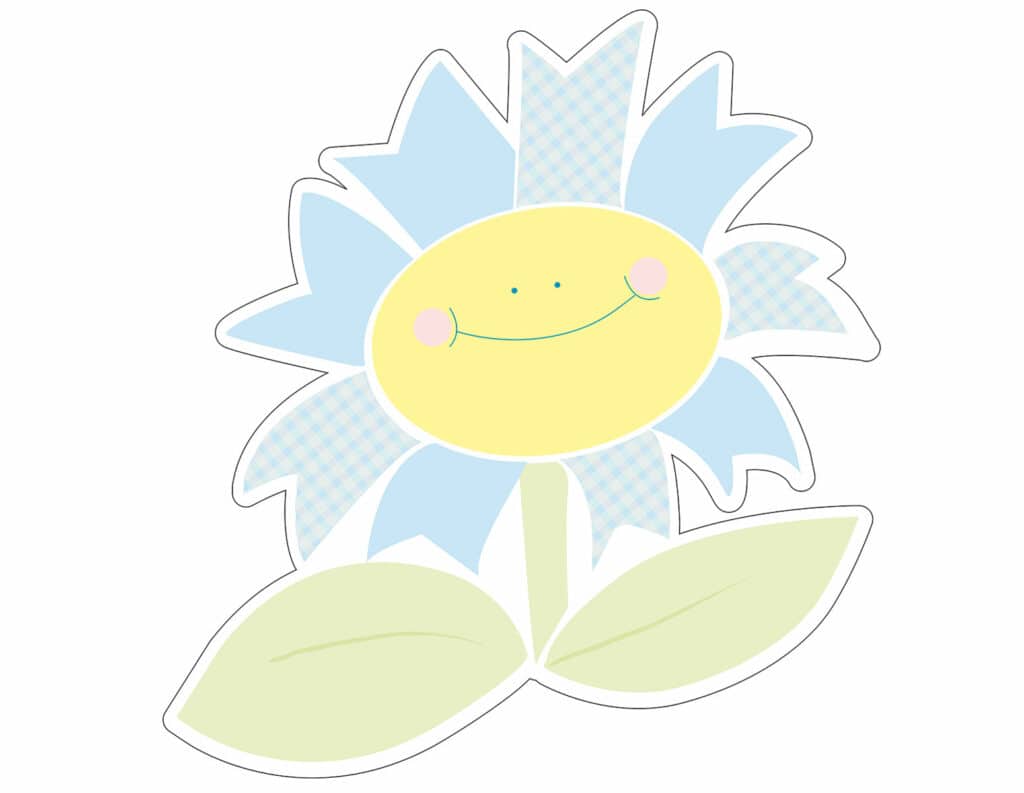 Smiling Flowers αφρώδη αυτοκόλλητα 3 επιπέδων Medium