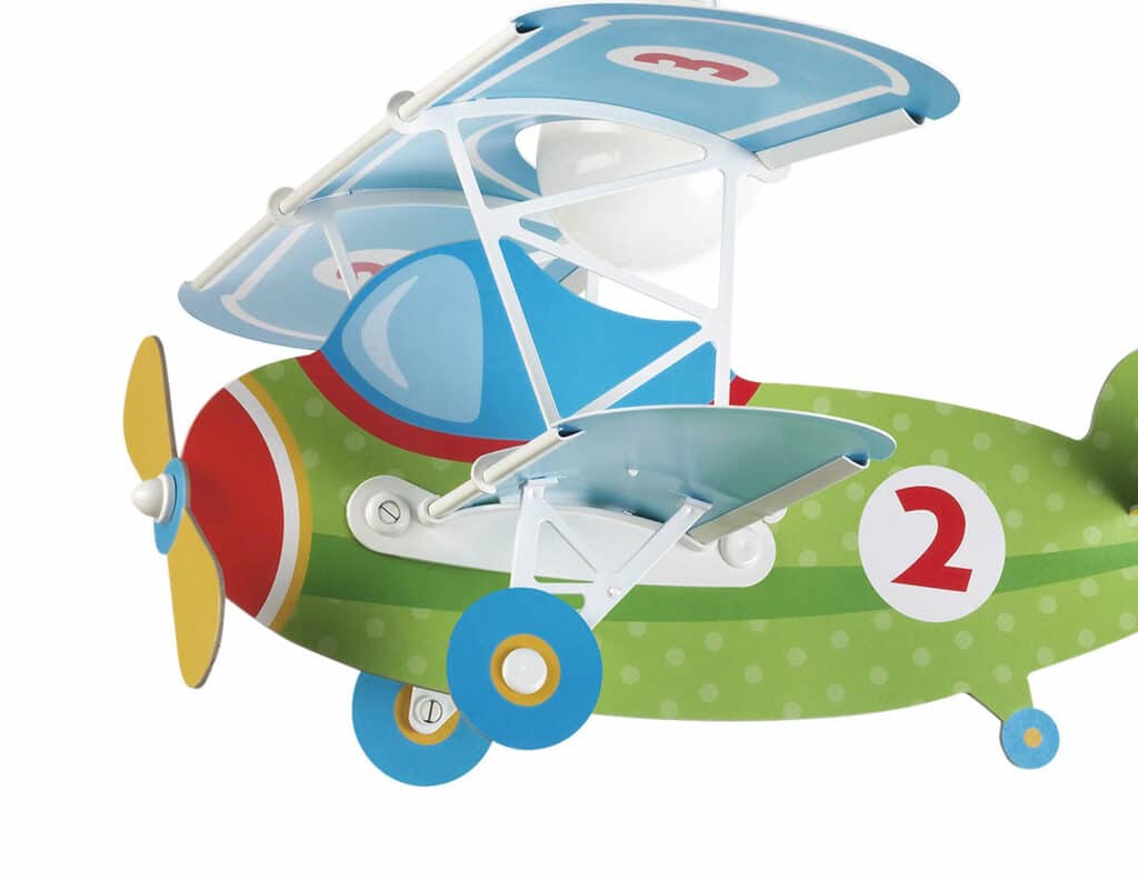 54022 Baby Planes παιδικό φωτιστικό οροφής πράσινο αεροπλάνο