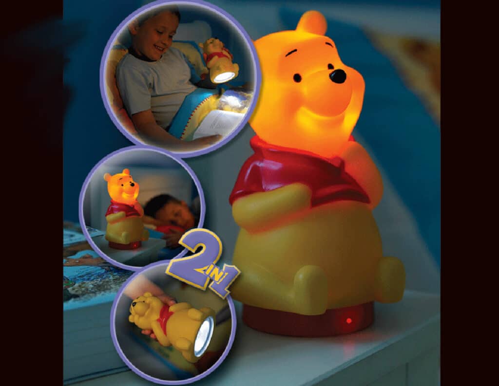 Winnie Pooh κομοδίνου και φακός LED (65102) - Image 1