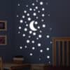 White Stars φωσφορίζοντα αυτοκόλλητα τοίχου Medium-Large