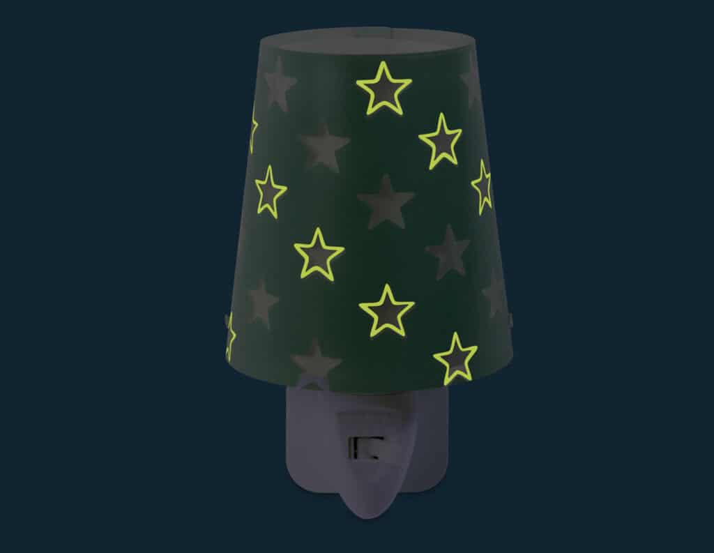 81215 H Stars Green παιδικό φωτιστικό πρίζας LED