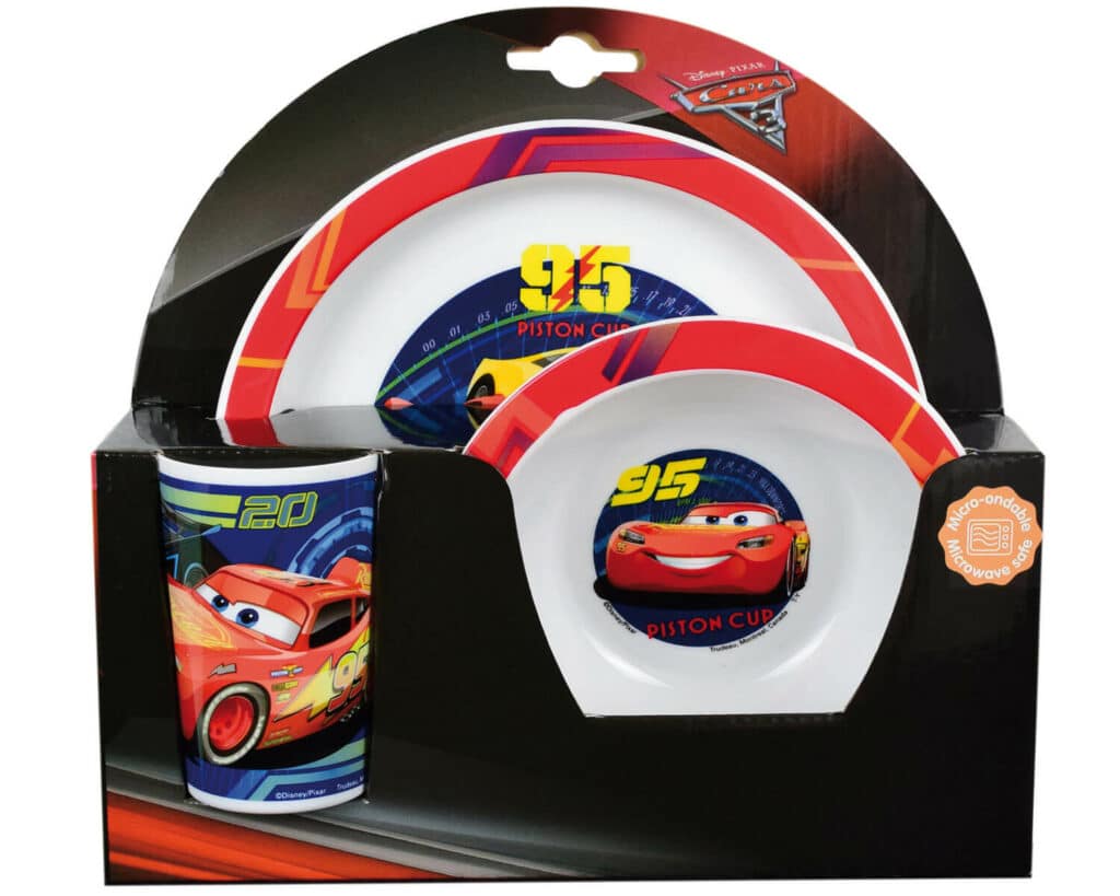 Cars Disney σερβίτσιο τριών τεμαχίων