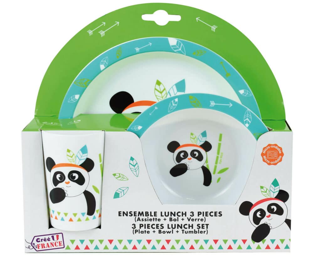 Indian Panda σερβίτσιο τριών τεμαχίων
