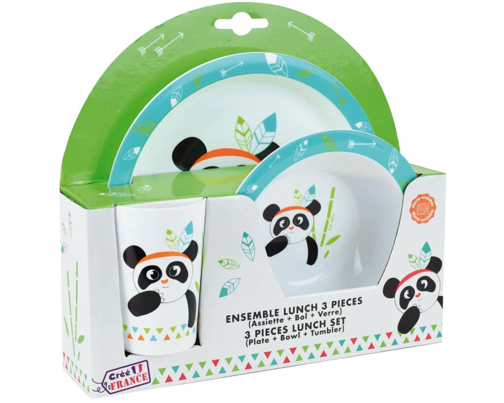 Indian Panda σερβίτσιο τριών τεμαχίων