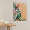 RED & GREEN PARROTS - Πίνακας διακόσμησης από ξύλο